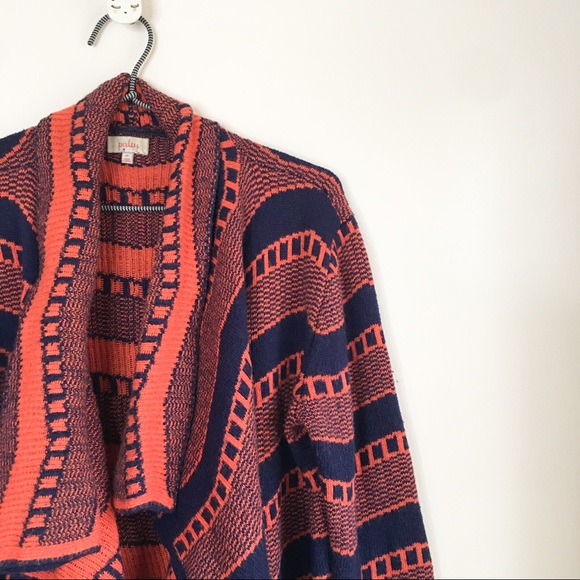 Pixley Willow Open Front Drape Bohemian Cozy Blend Cardigan Blue Size Medium - Picture 6 of 7